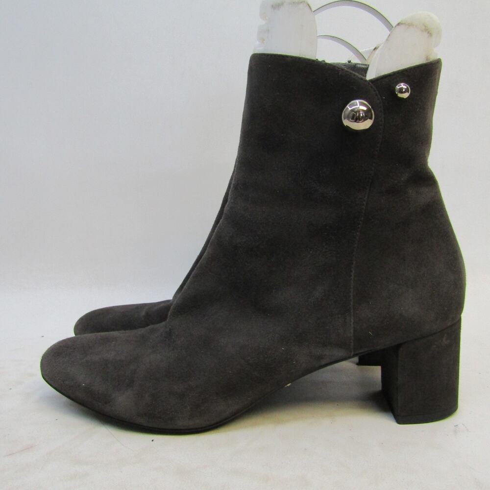 Christian Dior Womens Size 38 EUR Brown Suede Zip Fashion Ankle Boots